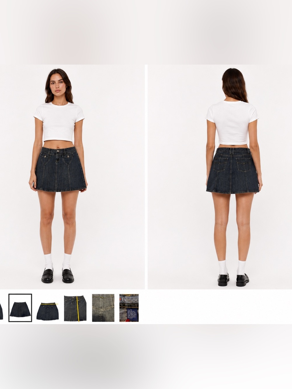 Baccini Dark Denim A-Line Skirt